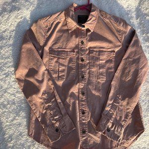 Abercrombie & Fitch Button Down Shirt In Dusty Rose